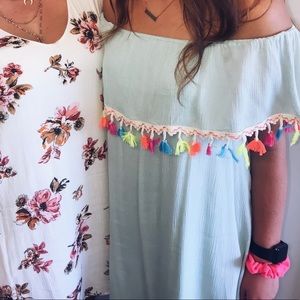 Off the shoulder mini dress